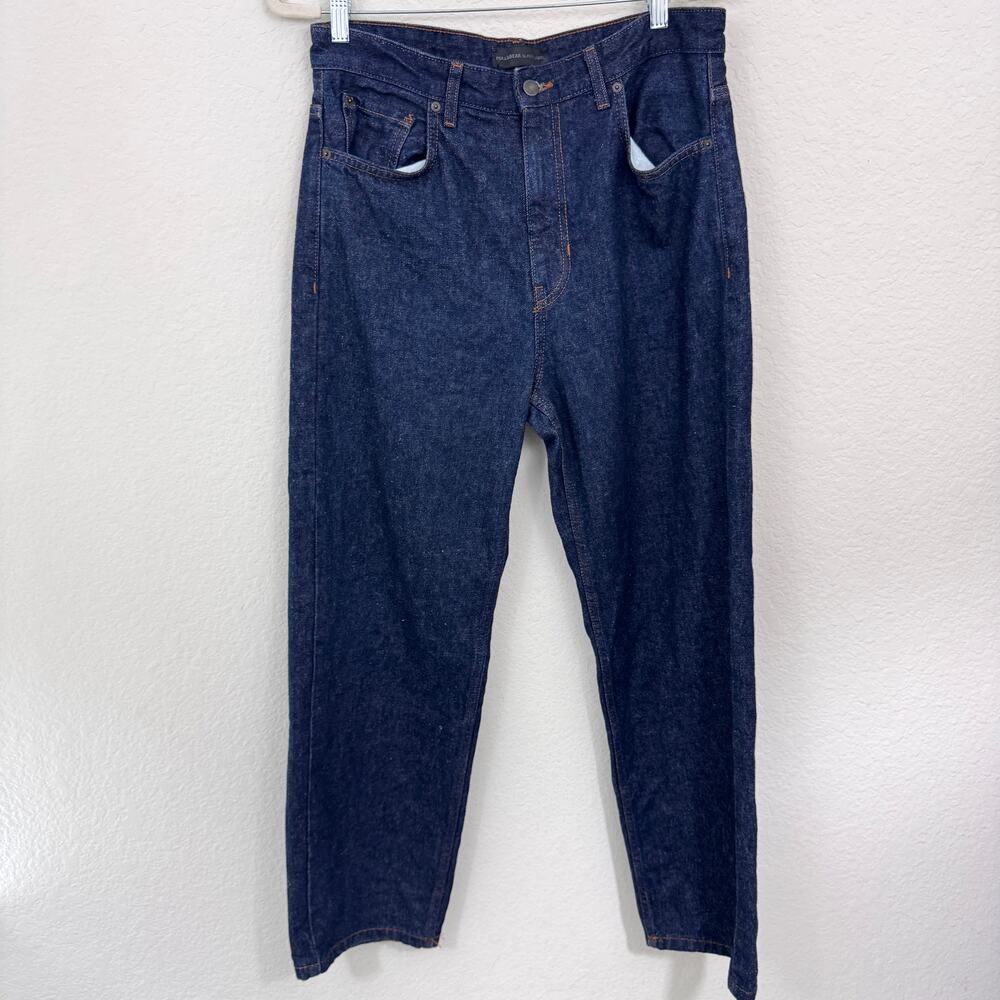 Pull & Bear Black Label Mens Baggy Jeans Size 31 Cotton Hemp Relax Fit Blue